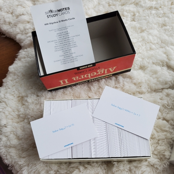 Spark Notes Flash Cards: Algebra II - Picture 4 of 5